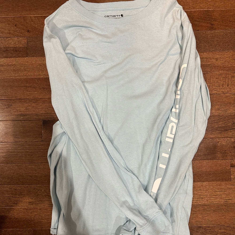 Carhartt woman’s Sky Blue Long Sleeve Tee